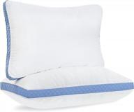 oakias king gusseted pillows set of 2 blue - 18 x 36 дюймов king size подушки для боковых шпал - мягкие и складчатые подушки для шпал на животе - простота в обслуживании и уходе логотип