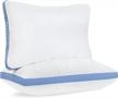 oakias king gusseted pillows set of 2 in blue - 18 x 36 inches king sized pillows for side sleepers - gusseted and soft pillows for stomach sleepers - easy to maintain and care logo