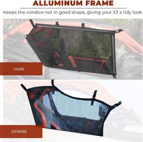 img 1 attached to 🔥 High-Quality Kemimoto X3 Window Nets: Compatible with Can Am Maverick X3 & X3 Max