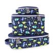 pack and organize with itzy ritzy packing cubes - set of 3 travel organizers with mesh tops, double zippers, and fabric handles; blue dinosaurs; 3 pack (1 count) logo