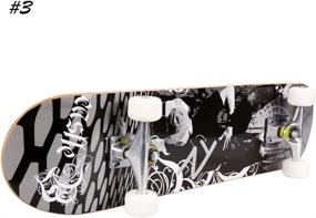 img 3 attached to Beginner Skateboard: 31" X 8" Complete PRO Skateboard With 9 Layers Of Canadian Maple Wood, Double Kick Tricks, And Concave Design - Perfect Gift For Kids, Boys, Girls, And Youths