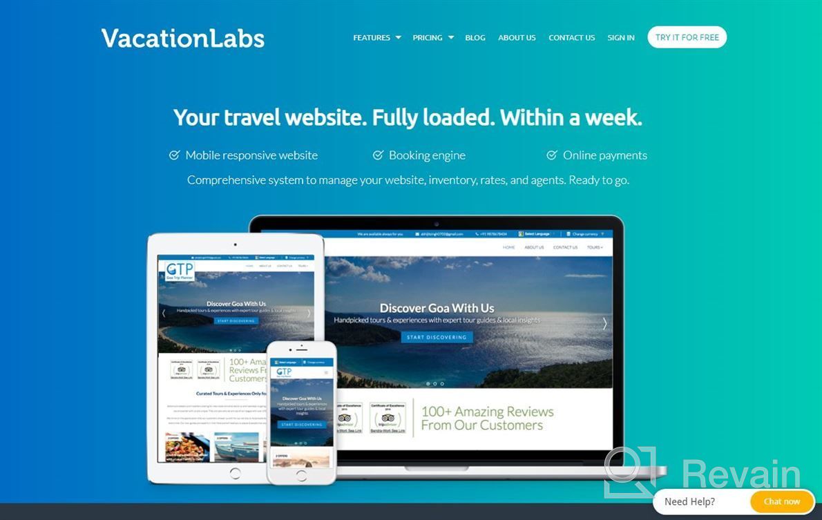 img 1 attached to VacationLabs Booking Engine review by Todd Phillips