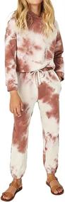img 4 attached to Stay Comfortable and Trendy with Apbondy's Loungewear Sweatshirt Tracksuit for Girls