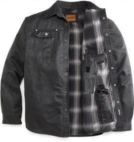 img 4 attached to Стильная и надежная: куртка-рубашка Venado'S Concealed Carry из хлопка и замши