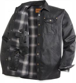 img 3 attached to Стильная и надежная: куртка-рубашка Venado'S Concealed Carry из хлопка и замши