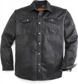 img 1 attached to Stylish And Secure: Venado'S Concealed Carry Cotton Suede Shirt Jacket