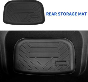 img 1 attached to Powoq Fit Tesla Model Y Trunk Mat Floor Mats Cargo Mat Cargo Liner Floor Liner Trunk Liner For 2020 2021 2022 Tesla Model Y 5-Seater Accessories (Four Trunk Mats Floor Mats)