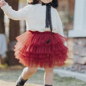 img 1 attached to 👧 Vibrant Baby Girls' Tutu Skirt: 6 Layered Tulle Tutus for Colorful Childhood (1-8T)