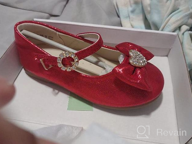 img 1 attached to Sparkling Style for Toddlers: 👼 Angel 22 Rhinestone Buckle Ballerina Flats review by Ryan Maruffo