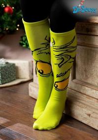 img 3 attached to Elope Dr. Seuss The Grinch Costume Knee High Socks