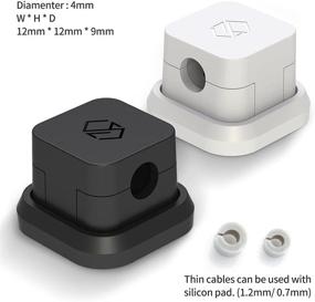 img 1 attached to Sinjimoru Magnetic Cable Clips: Versatile Cable Management Solution for Car and Office Supplies - Self Adhesive Cable Organizer Clip - Magnetic Cable Holder (3pcs Black)