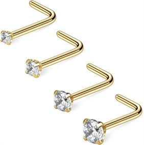 img 2 attached to Ruifan Surgical Zirconia Diamond Piercing: A Must-Have Women's Jewelry via Body Jewelry