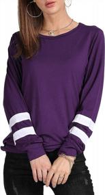 img 1 attached to Women Crewneck Sweatshirts Long Sleeve Casual Tops Plus Size Sweaters Tunics