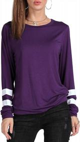 img 4 attached to Women Crewneck Sweatshirts Long Sleeve Casual Tops Plus Size Sweaters Tunics