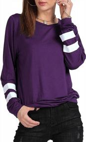img 3 attached to Women Crewneck Sweatshirts Long Sleeve Casual Tops Plus Size Sweaters Tunics