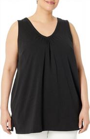 img 2 attached to Plus Size Sleeveless Tunic With Flattering Shirring And V-Neck - Perfect For Women By Woman Within