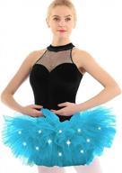 женская 5-слойная светодиодная неоновая юбка-пачка со светодиодной подсветкой для вечеринок и танцев логотип