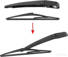 img 2 attached to 🚙 X AUTOHAUX Rear Windshield Wiper Blade Arm Set for Nissan Juke 2010-2020 - 310mm (12 inch)