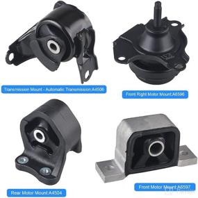 img 3 attached to 🔧 JDMON 4Pcs Engine Motor Mount for Honda CRV 2.4L L4 2002-2006 Automatic Transmission - Compatible with A4504 A4506 A6596 A6597