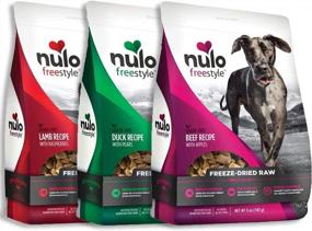 img 4 attached to Premium Nulo Freeze Dried Raw Dog Food Variety Pack With Probiotics - Grain Free Formula For All Breeds & Ages - 3 X 5Oz Bags (Beef, Lamb, Duck)