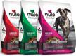premium nulo freeze dried raw dog food variety pack with probiotics - grain free formula for all breeds & ages - 3 x 5oz bags (beef, lamb, duck) logo