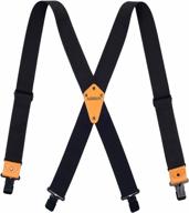 get work done in style: heavy-duty adjustable men's suspenders with 2" wide elastic braces logo