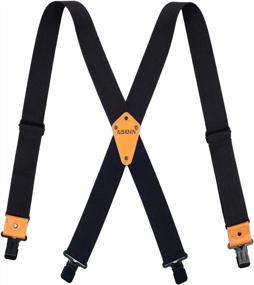 img 4 attached to Get Work Done In Style: Heavy-Duty Adjustable Men'S Suspenders With 2" Wide Elastic Braces