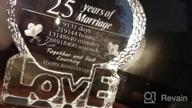 img 1 attached to 25Th Wedding Anniversary Crystal Paperweight Keepsake Gift - YWHL 25 Year Marriage review by Kimberly Jain