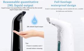 img 1 attached to JETWELL Automatic Sensor Hand Soap Dispenser, Touch-Less Liquid Drop Dispenser For Bathroom And Kitchen, 14OZ/400ML ABS Drop Dispenser(Black)