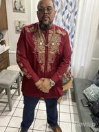 img 1 attached to 🌍 Showcase Your Style with COOFANDY Men's African Dashiki Sleeve Button Shirts review by Matthew Coste