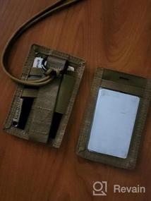 img 5 attached to Держатель идентификационных карт OneTigris Tactical: органайзер для значков, ключей и кредитных карт с петлевыми накладками и подвеской на шею.