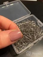 img 1 attached to Premium 1000Pcs Stainless Steel Dressmaker Pins With Flat Head, Straight Pins Sewing Set With Plastic Box For Jewelry Making, Sewing And Crafts review by Tai Waldbillig