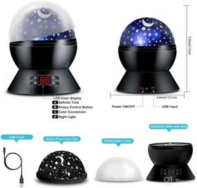 img 2 attached to RTOSY Star Projector Night Lights for Kids, Nursery Night Light Projection with Timer, 360 Degree Rotation Toddler Night Lights for Boy and Girl Bedrooms