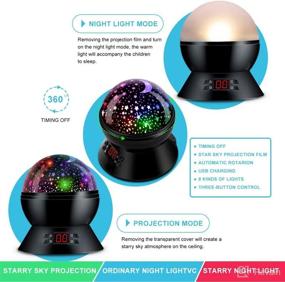 img 1 attached to RTOSY Star Projector Night Lights for Kids, Nursery Night Light Projection with Timer, 360 Degree Rotation Toddler Night Lights for Boy and Girl Bedrooms