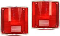 🚗 1973-1991 chevy blazer tail lights with chrome trim - driver and passenger side set (gm2800122 gm2801122) - replaces 5968329 5968330 логотип