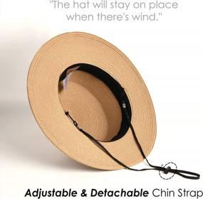 img 2 attached to Summer Protection: FURTALK Straw Beach Sun Hats For Women & Men - SPF UV, Packable Fedoras Boater Hat For Travel