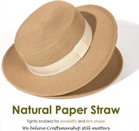 img 3 attached to Summer Protection: FURTALK Straw Beach Sun Hats For Women & Men - SPF UV, Packable Fedoras Boater Hat For Travel