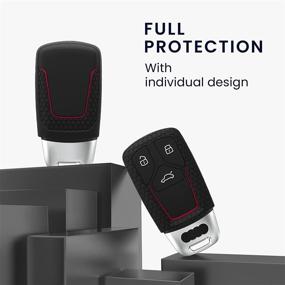 img 3 attached to 🔑 Enhance Your Audi Key Protection with kwmobile Key Cover in Black/Red