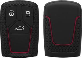 img 4 attached to 🔑 Enhance Your Audi Key Protection with kwmobile Key Cover in Black/Red