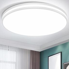 img 2 attached to Airand Flush Mount LED Ceiling Light - 12.6 Inch, 2250LM 5000K Daylight White, Waterproof For Bathroom, Kitchen, Bedroom & More