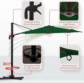 img 1 attached to Stay Cool And Protected: Introducing The Wikiwiki S Series Cantilever Patio Umbrellas With UV Resistant Fabric And 360 Rotation