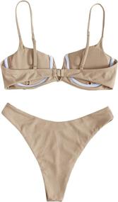 img 3 attached to Verdusa Women's Underwire Bikini Bathing Suit - Stylish Swimwear & Beach Cover Ups