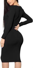 img 2 attached to XXTAXN Womens Bodycon Sleeve Office Women's Clothing ~ Dresses