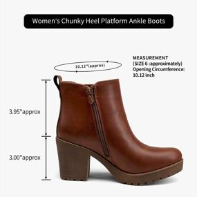 img 2 attached to Women'S Fashion Ankle Boots Chunky Low Heels Platform Chelsea Booties For Women - Vepose