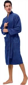 img 2 attached to 🛀 Bathrobe Kimono Cotton Housecoat by SIORO: Luxurious Comfort for Relaxing in Style