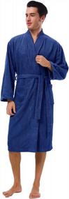 img 1 attached to 🛀 Bathrobe Kimono Cotton Housecoat by SIORO: Luxurious Comfort for Relaxing in Style