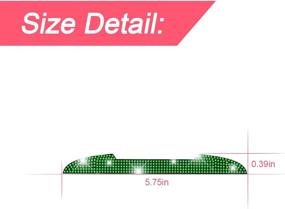 img 3 attached to 🚗 4-Piece Bling Rhinestone Car Door Handle Scratch Protector Set – Universal Fit for All Cars, Vehicles, SUVs – includes Car Side Rearview Mirror, Car Door Edge Guard – Stylish Car Exterior Accessories for Women and Men (Green)