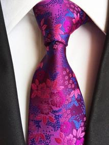 img 3 attached to Luxury Floral Jacquard Silk Tie Cravat For Men - Perfect For Weddings And Formal Events