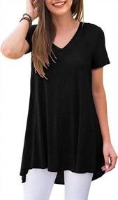 img 3 attached to Summer Style Refresh: Women'S V-Neck T-Shirt Tunic Tops By AWULIFFAN