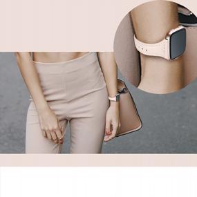 img 1 attached to Тонкий оригинальный кожаный ремешок Bayite совместим с Fitbit Versa 2/Lite/Versa - запасная лента-аксессуар для женщин